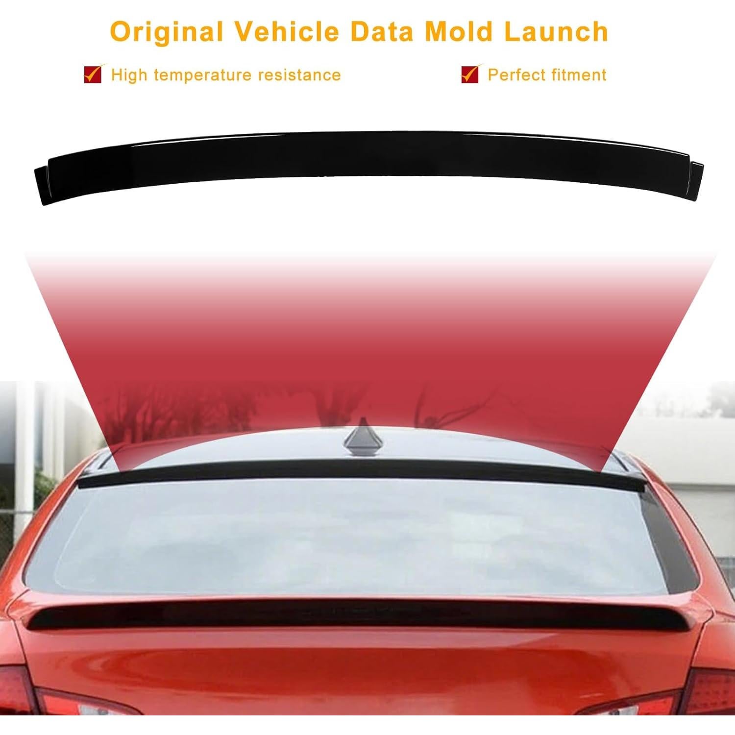 Spoiler de Techo KHK F10 Negro Brillante para BMW Serie 5 2011-2016