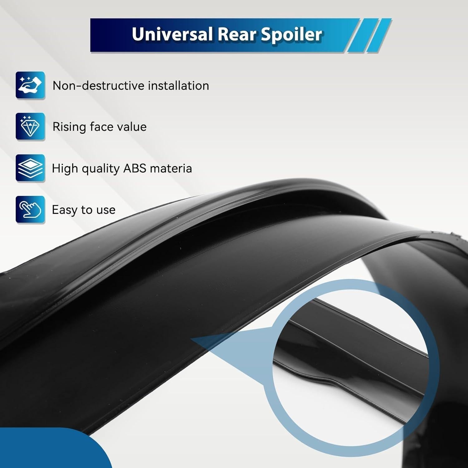 Alerón Trasero Universal AUTOXBERT 115cm Negro Brillante