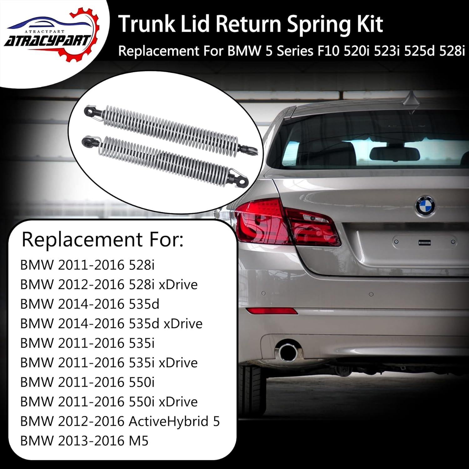 Resorte de Tensión de Tapa de Maletero BMW 528i 535i 550i 2011-2016