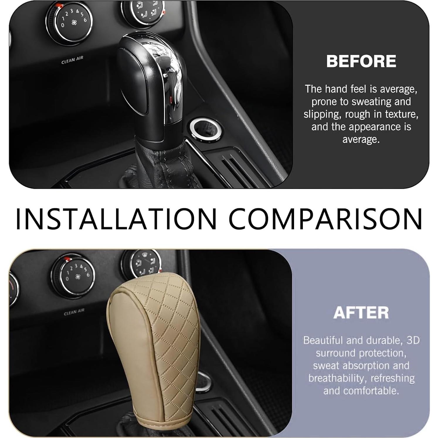 Cubierta de palanca de cambios Diamall Beige 1 PC Antideslizante