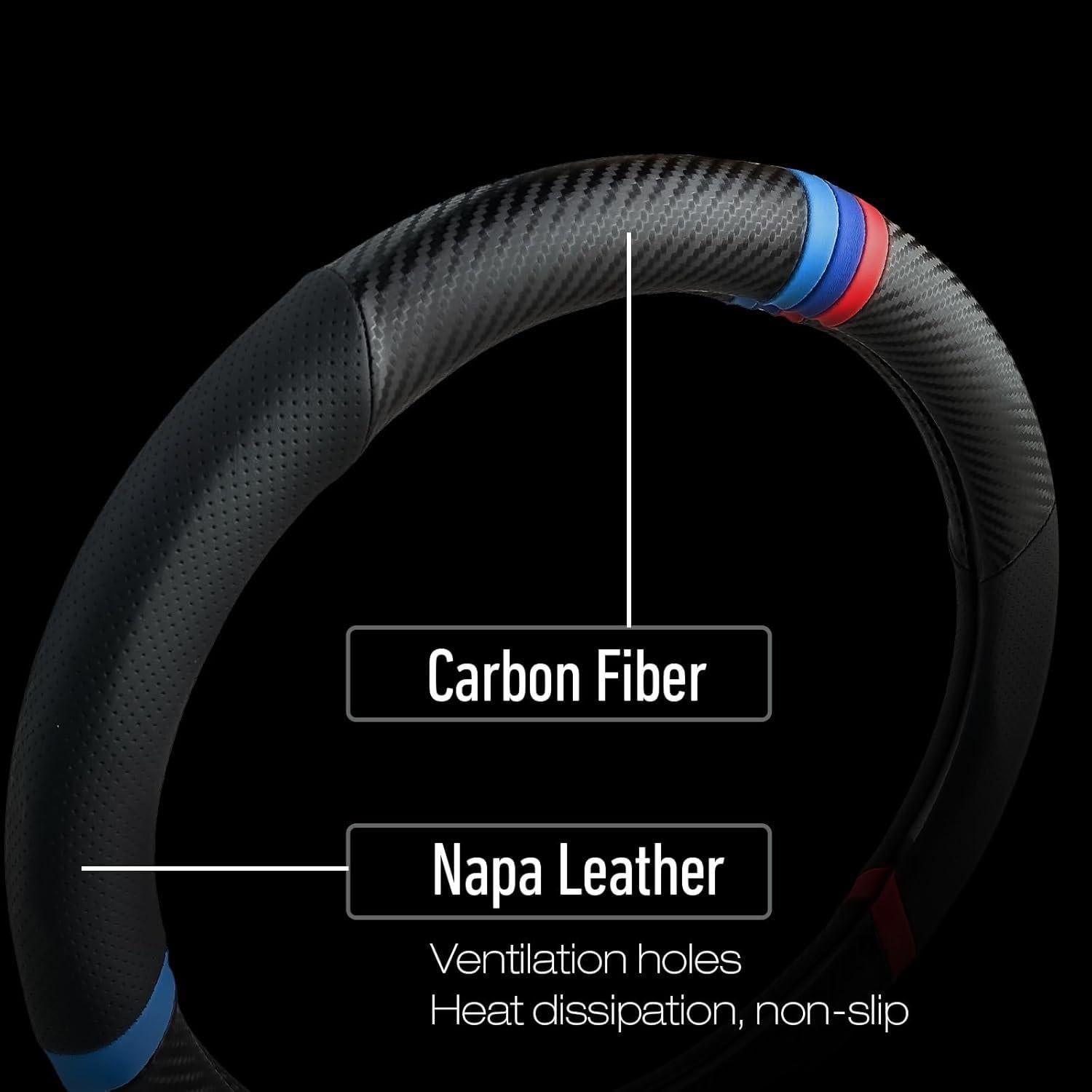 Cubierta de Volante YUYOOOSEN 38 cm Antideslizante Negra