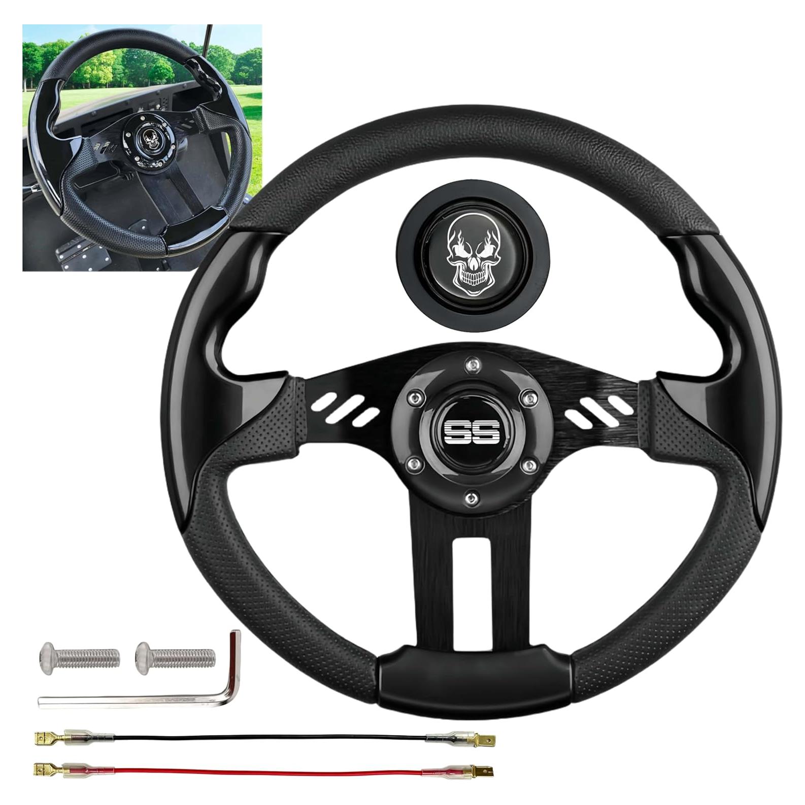 Volante de Carrito de Golf WUKO HUNT 12.5" Ajuste Universal