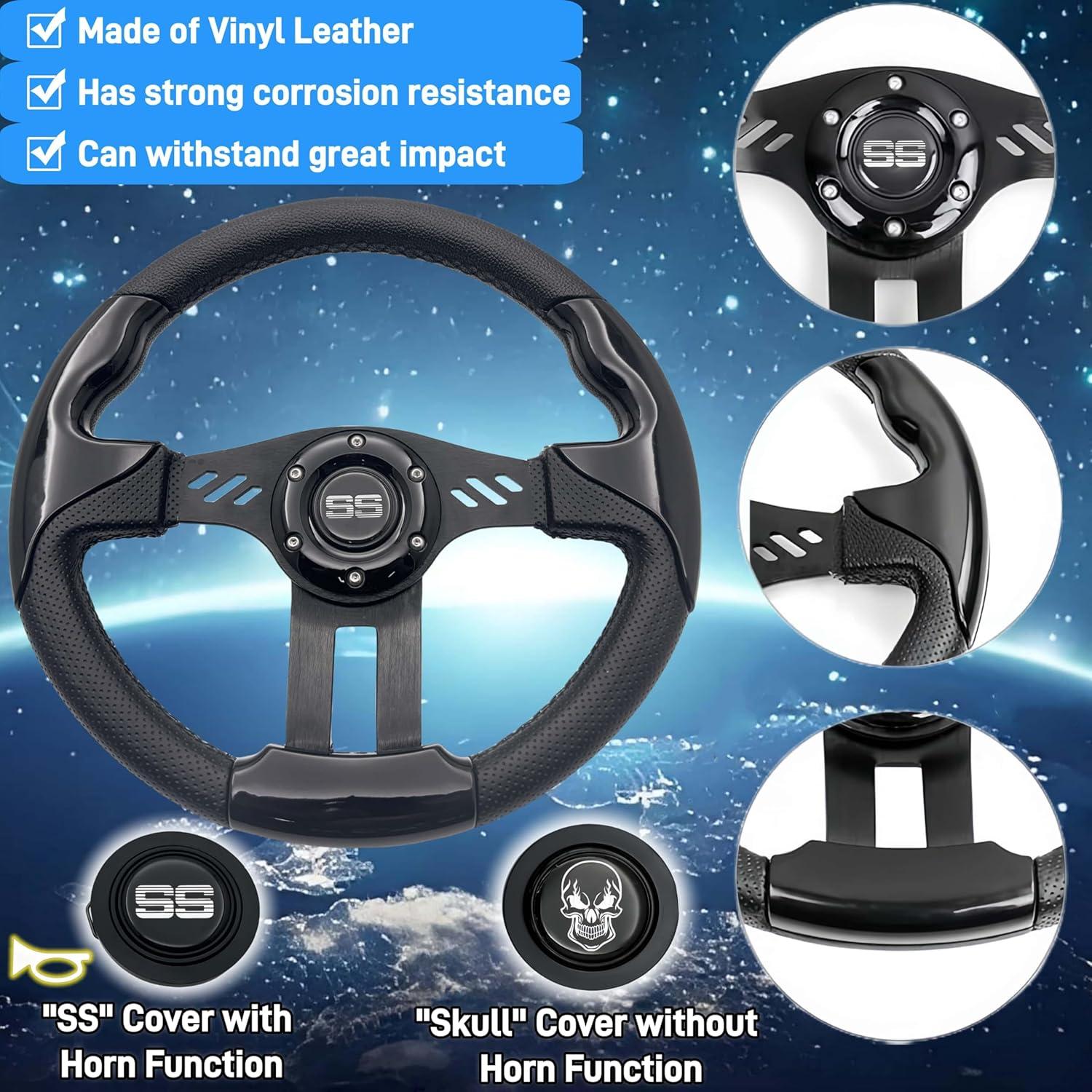 Volante de Carrito de Golf WUKO HUNT 12.5" Ajuste Universal