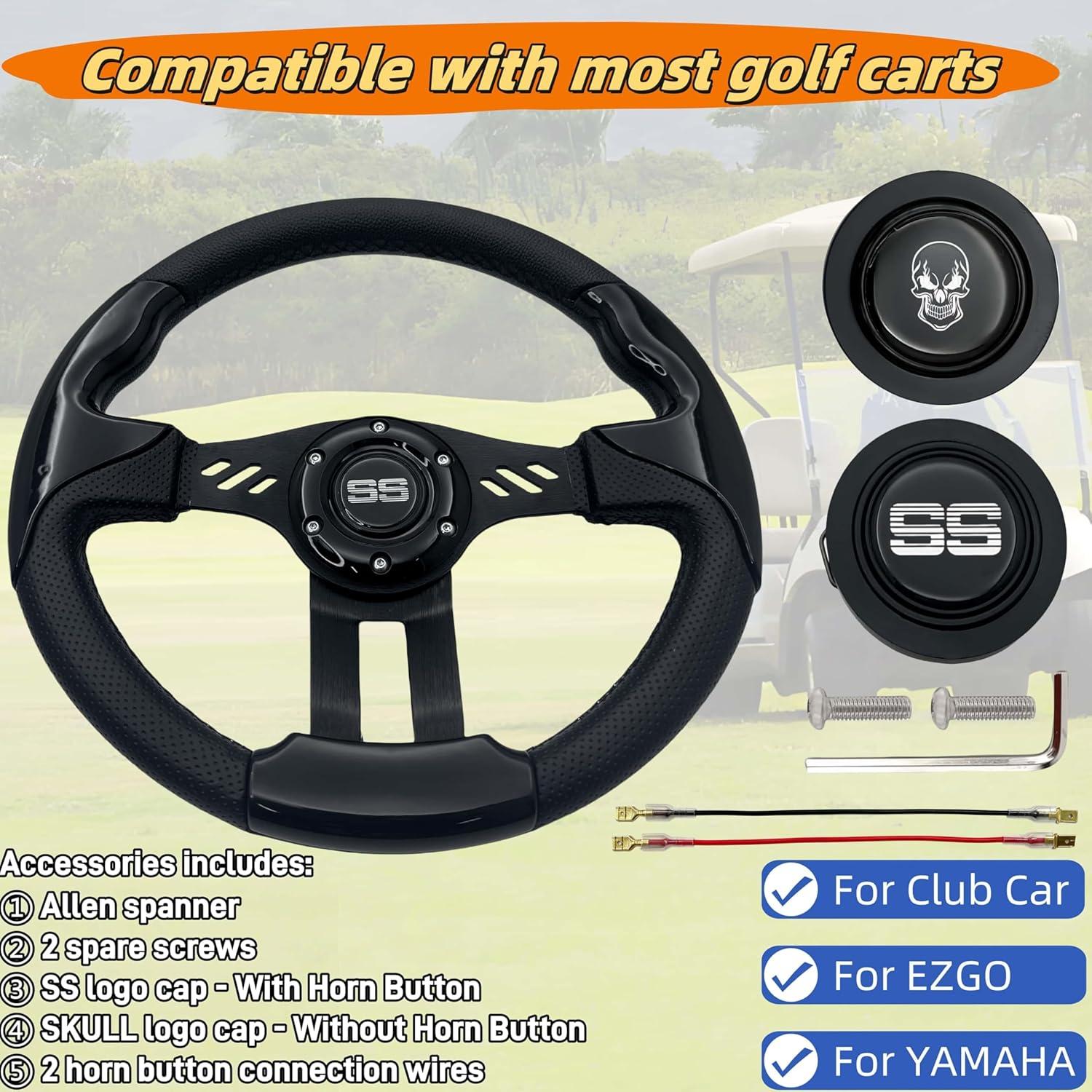 Volante de Carrito de Golf WUKO HUNT 12.5" Ajuste Universal