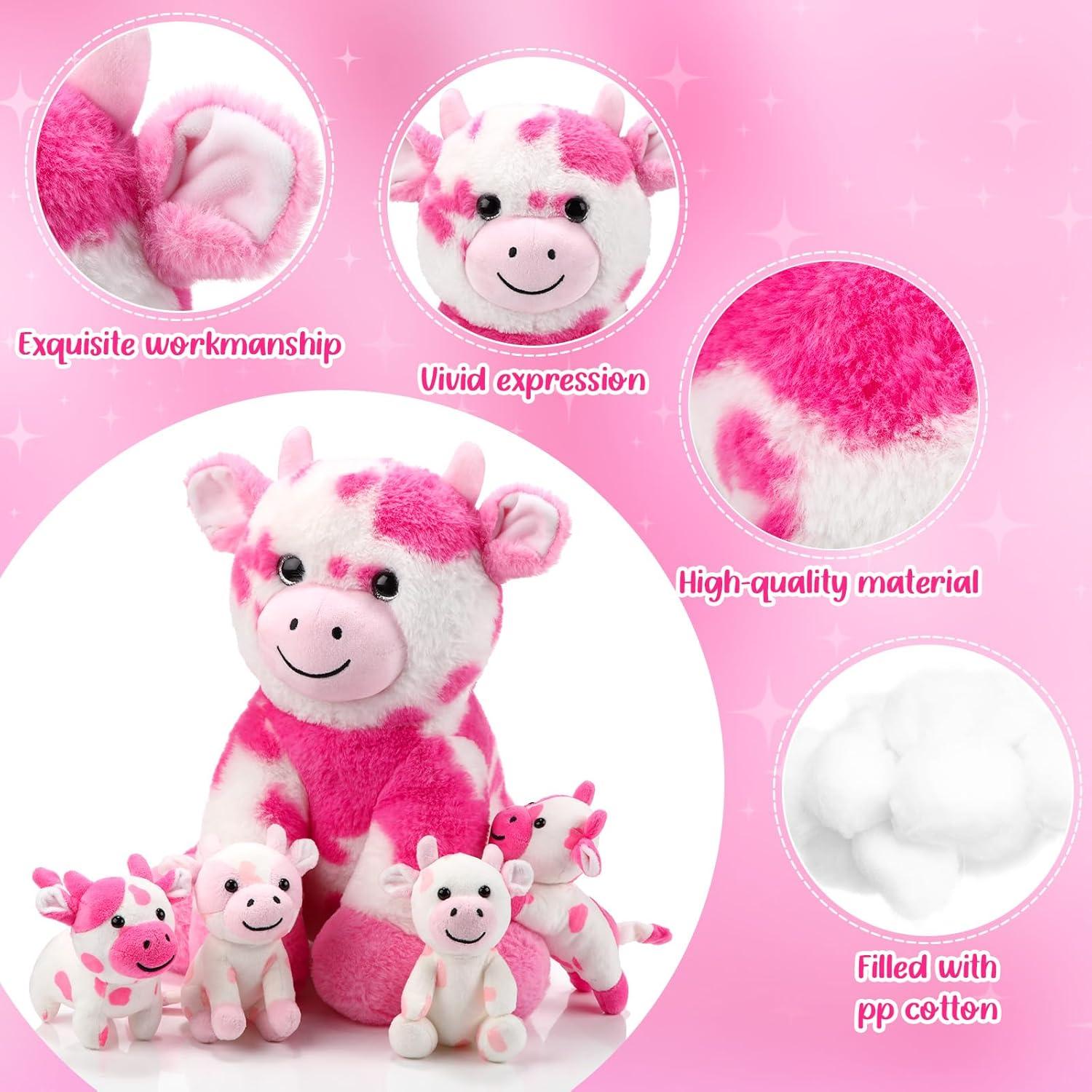 Conjunto de 5 Animales de Peluche Vaca Sumind 40x30x15 cm