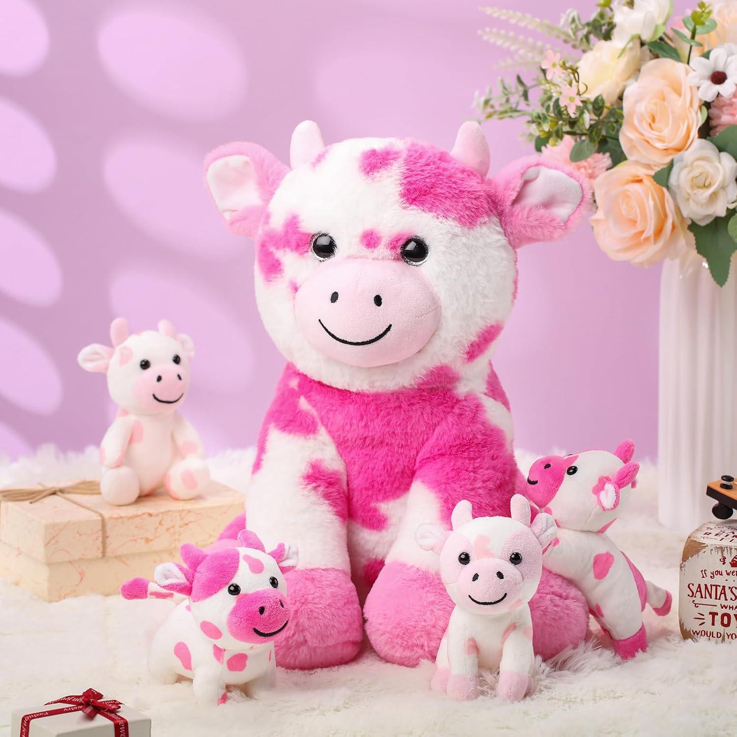 Conjunto de 5 Animales de Peluche Vaca Sumind 40x30x15 cm