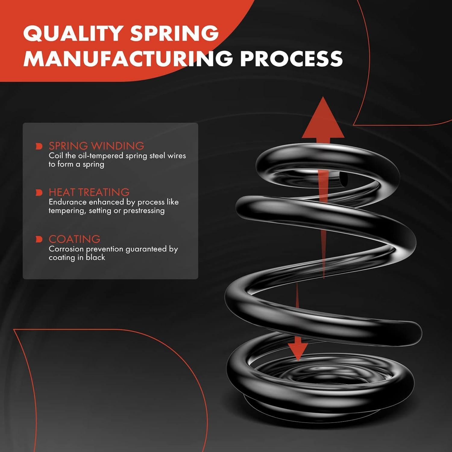 Juego de 2 Resortes de Suspensión Trasera A-Premium Chevrolet, Pontiac, Saturn