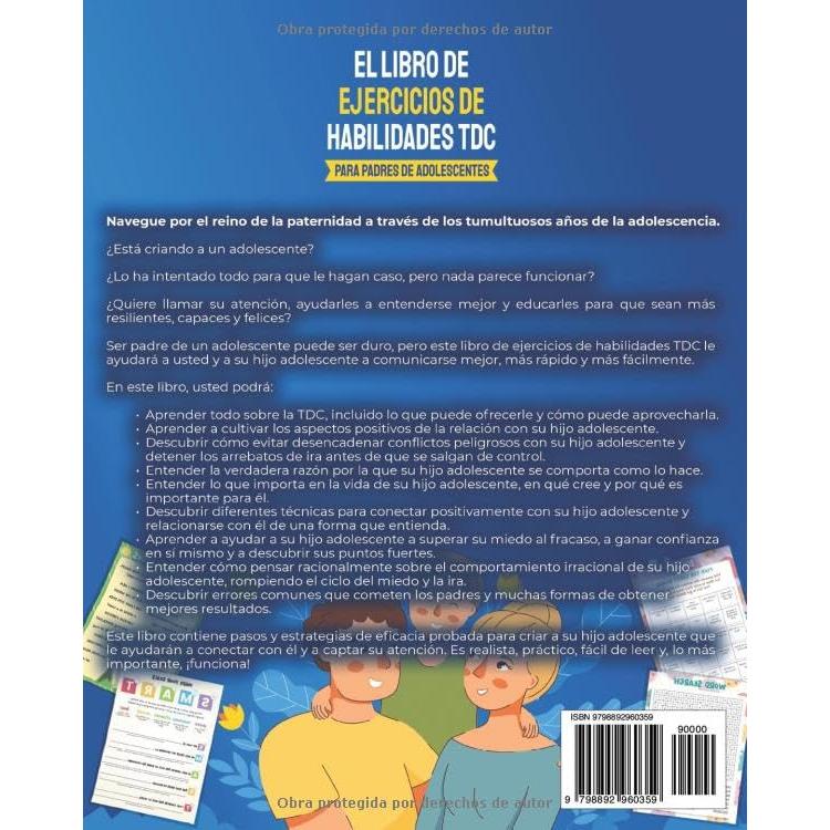 El libro de ejercicios de habilidades TDC para padres de adolescentes: Una guía para ayudar a su hijo adolescente con las emociones difíciles, la toma ... detectives emocionales) (Spanish Edition)