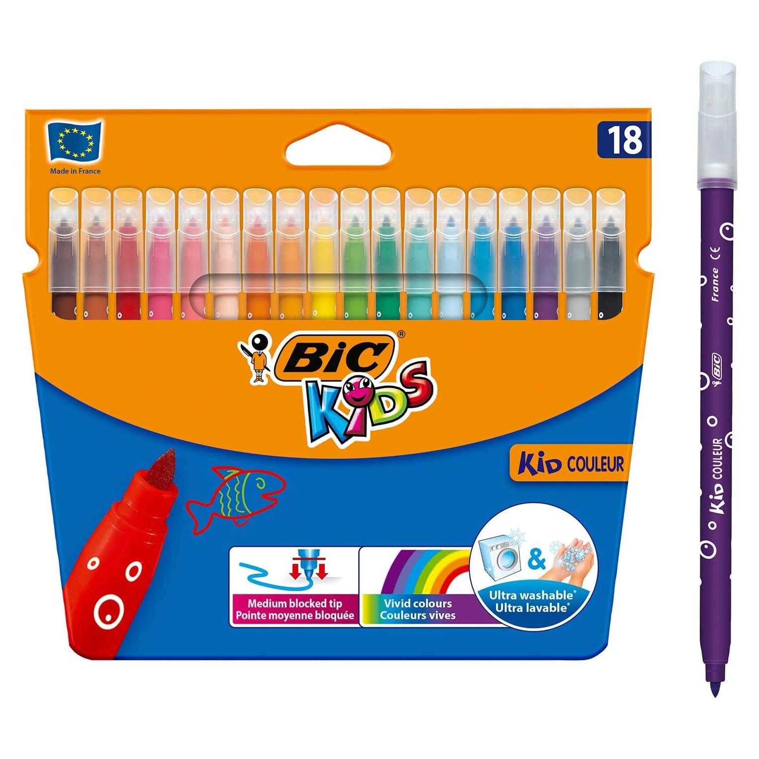 Rotuladores BIC Kids Kid Couleur 18 Colores Lavables