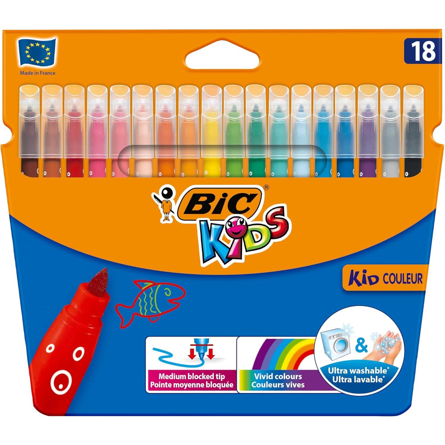 Rotuladores BIC Kids Kid Couleur 18 Colores Lavables