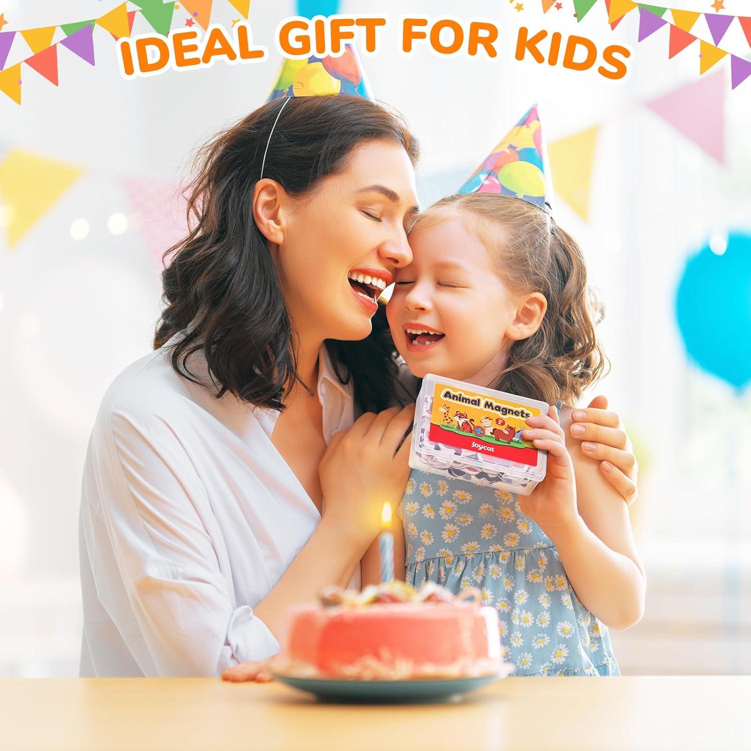 Imanes de Nevera JoyCat para Niños - 20 Animales de Madera