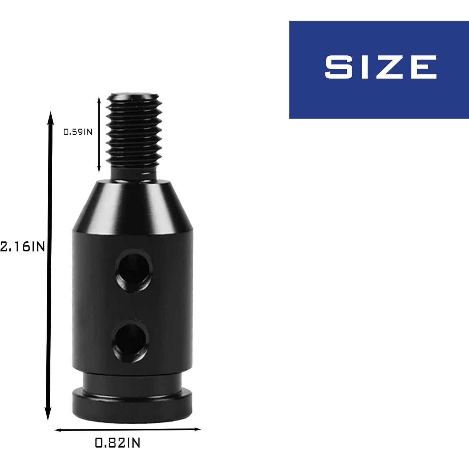 Adaptador de Perilla de Cambio Luminuti Universal Aluminio Negro