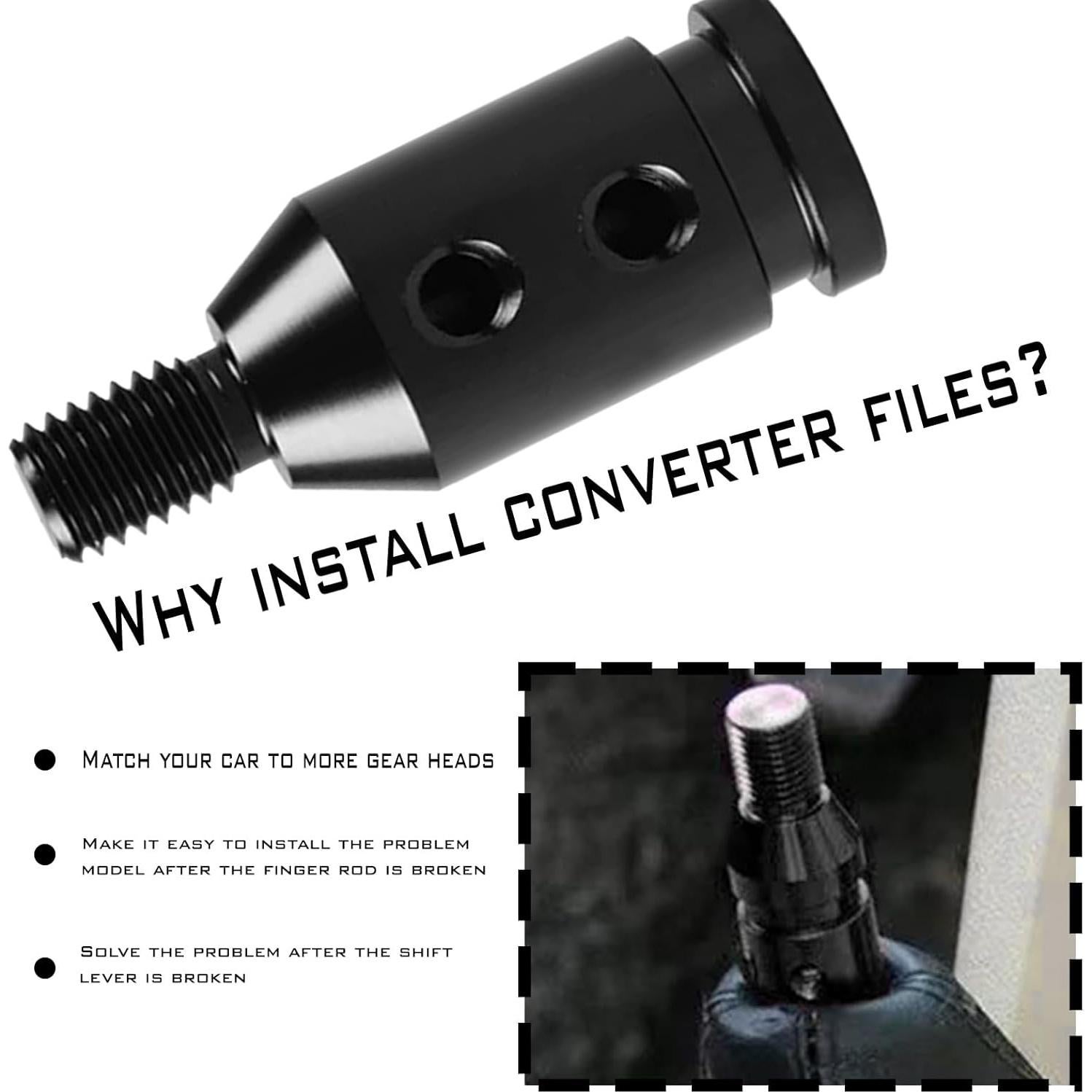 Adaptador de Perilla de Cambio Luminuti Universal Aluminio Negro