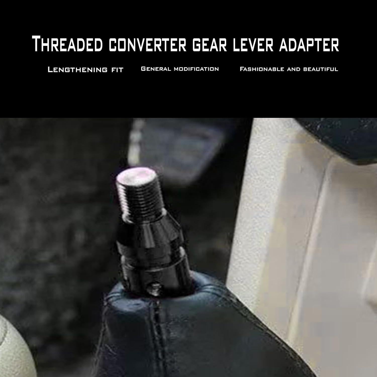 Adaptador de Perilla de Cambio Luminuti Universal Aluminio Negro