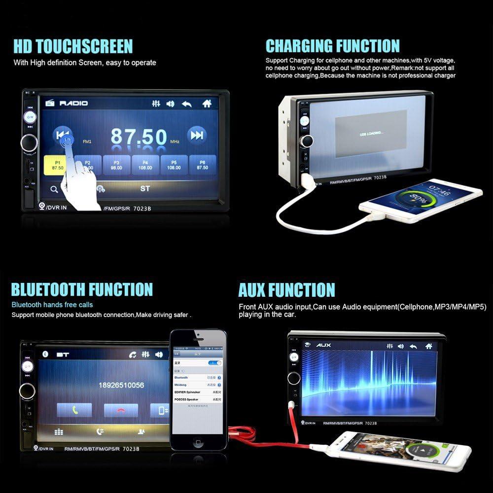 Estéreo de Coche Double Din CNW-SHS 7" Pantalla Táctil Bluetooth