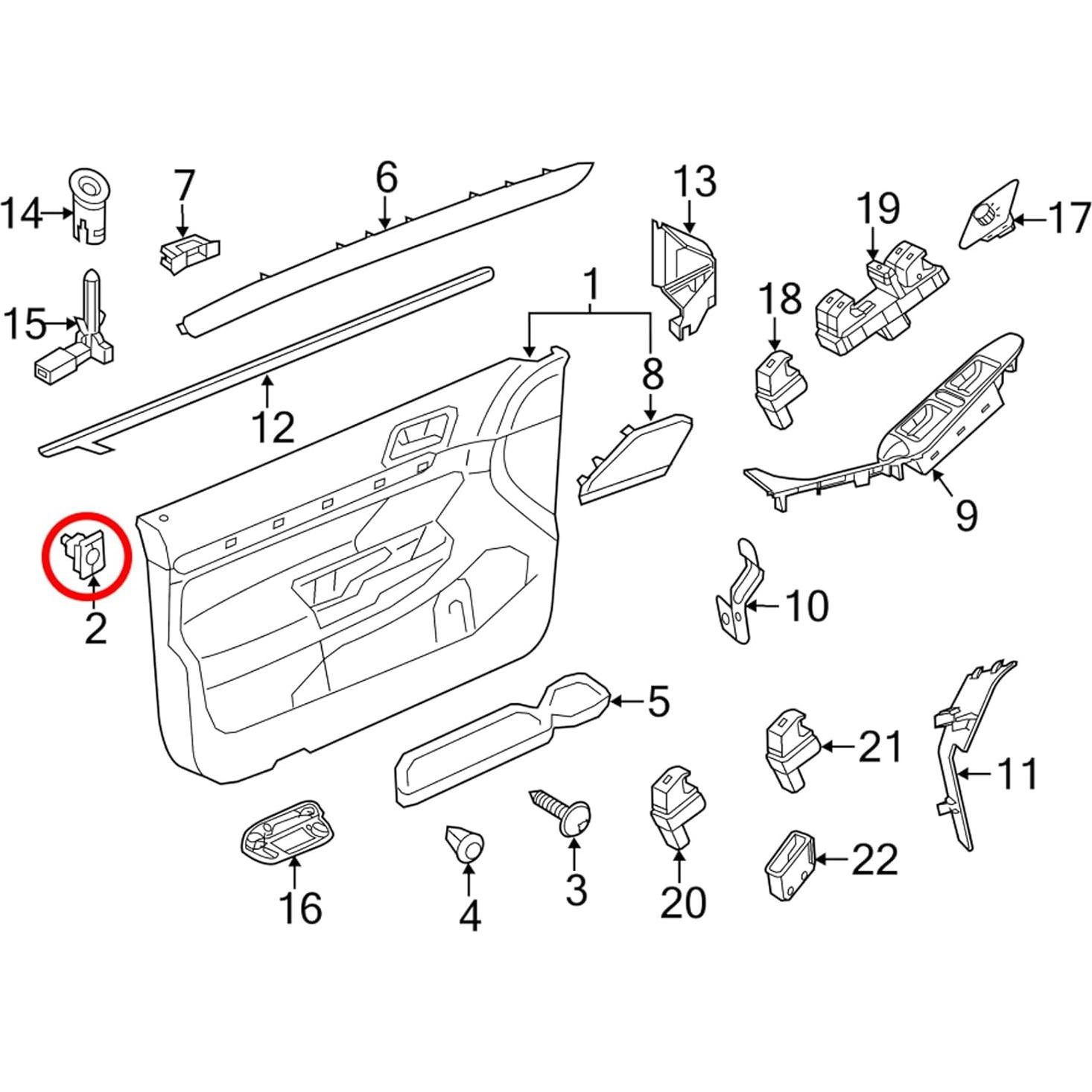 Retenedor de Panel de Recorte OAUTOO 15PCS para Audi y VW