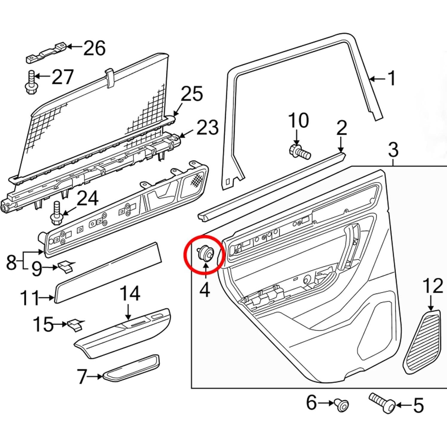 Retenedor de Panel de Recorte OAUTOO 15PCS para Audi y VW