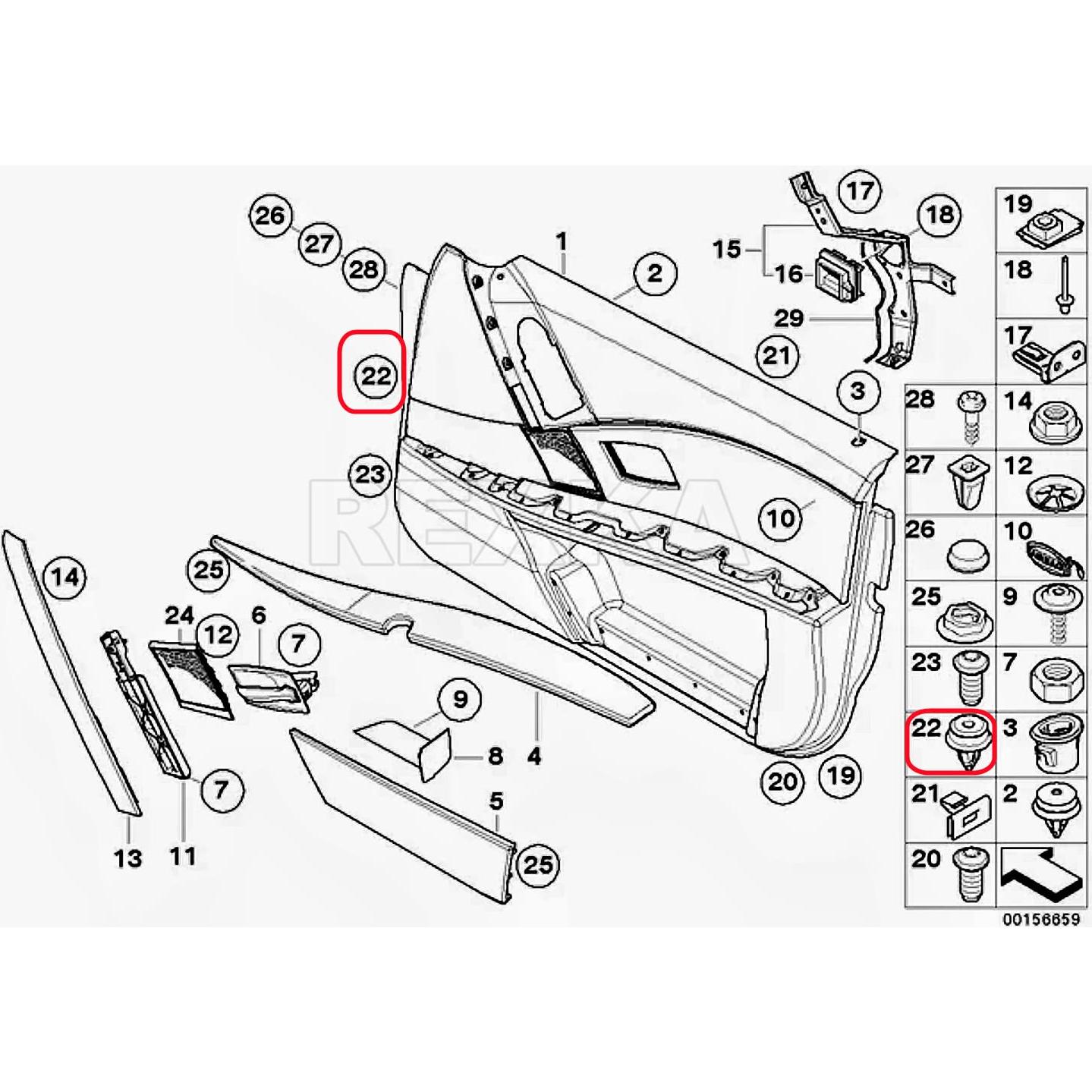 Clips de Retención de Panel de Puerta Rexka 10pcs para BMW