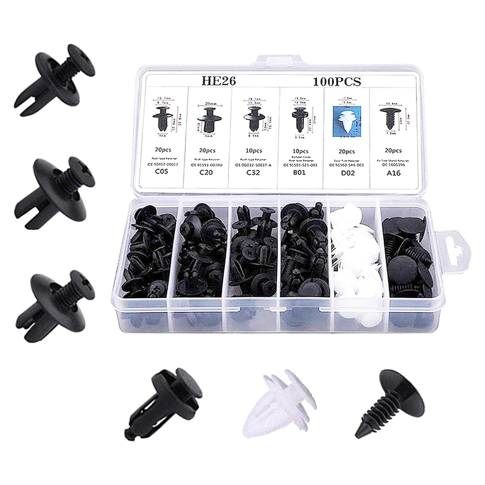 100 Clips de Retención para Parachoques GAOLAOSY - Plástico