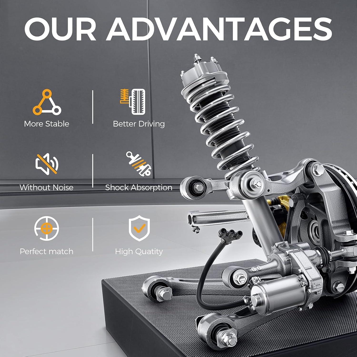 Amortiguadores Delanteros y Traseros PAROD para Chevy Malibu 2004-2008