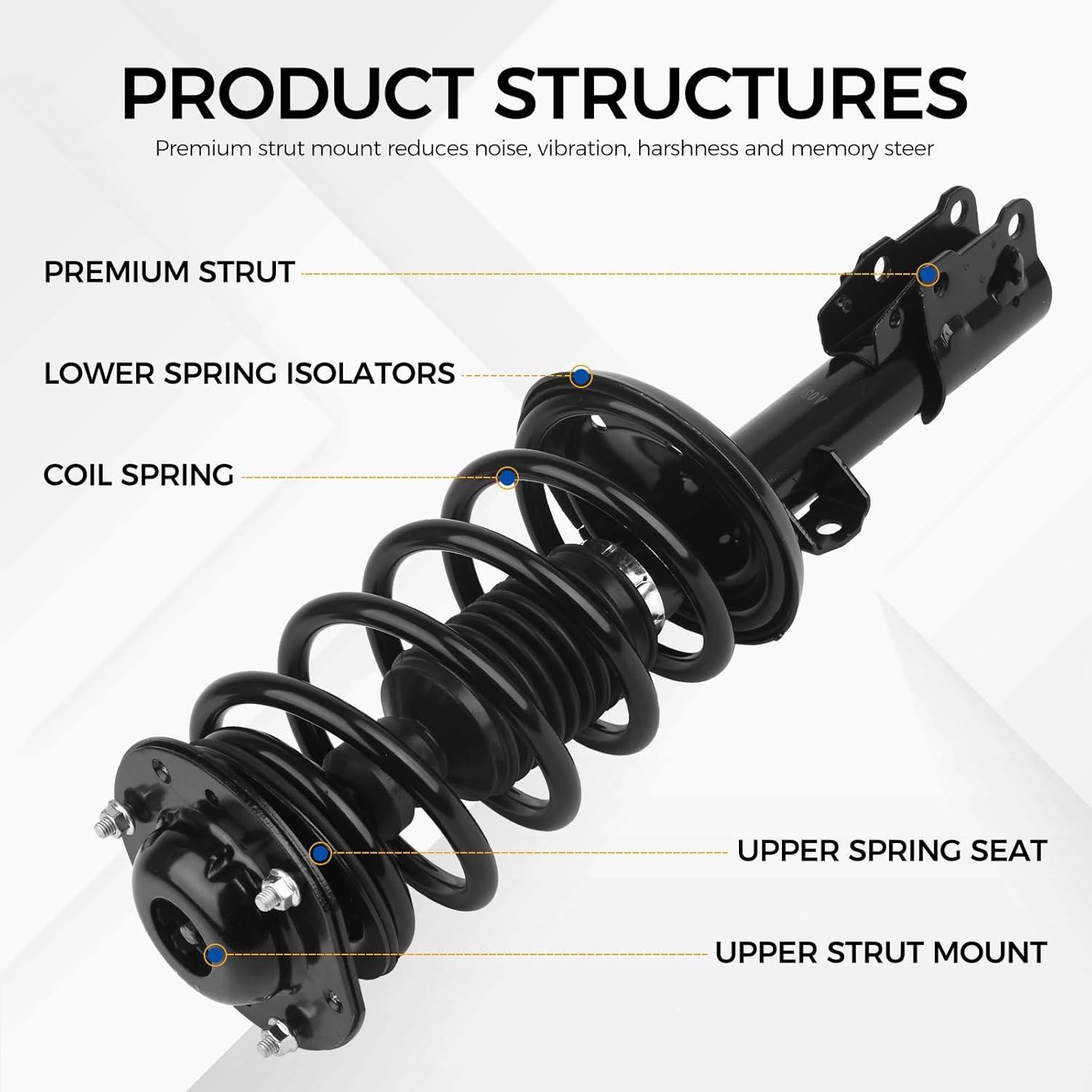 Amortiguadores Delanteros y Traseros PAROD para Chevy Malibu 2004-2008