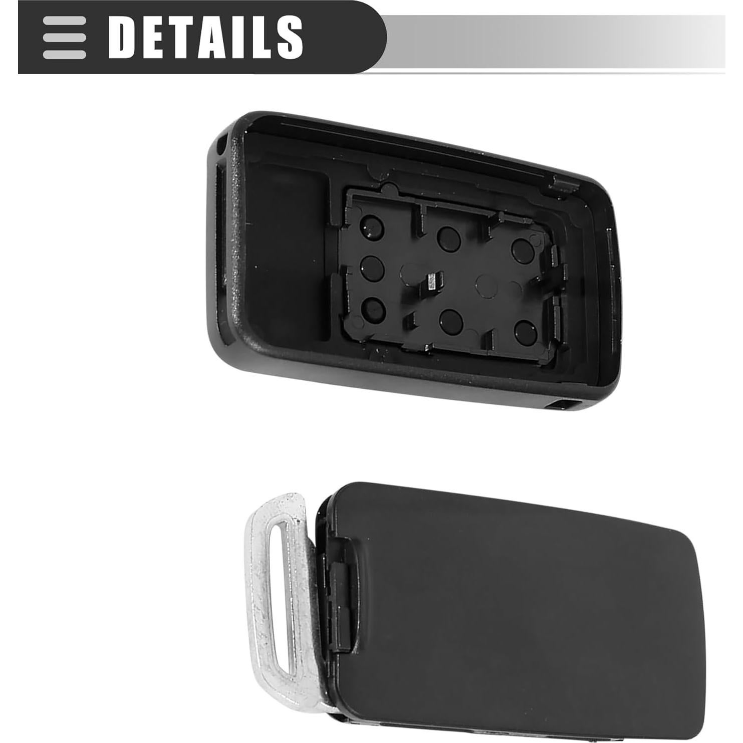 Funda de Control Remoto Motoforti para Volvo S80 2007-2016, 6 Botones, Plástico Negro