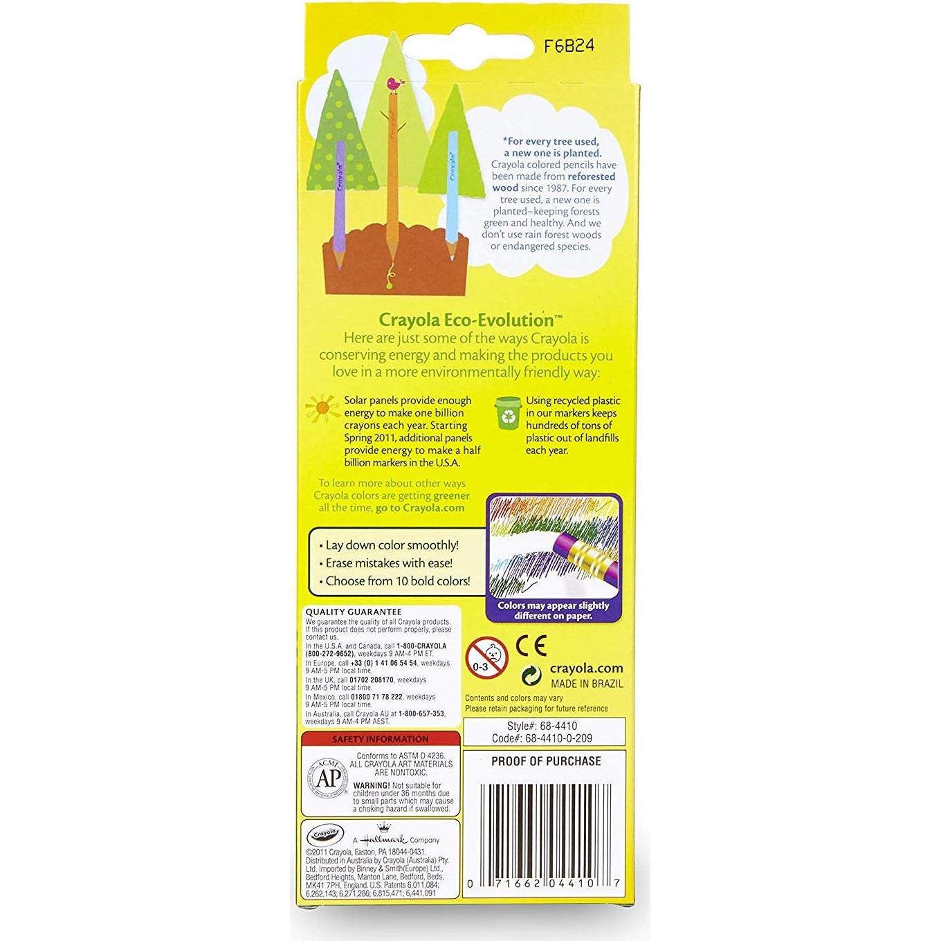 Lápices de Colores Borrables Crayola 10 Unidades