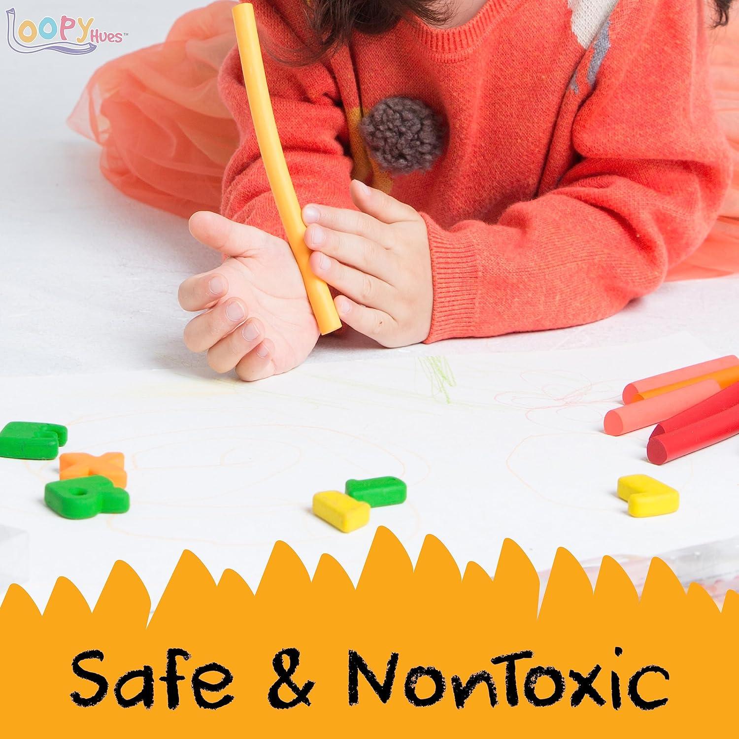 Crayones Flexibles Loopy Hues 124 Colores 3D Letras y Números