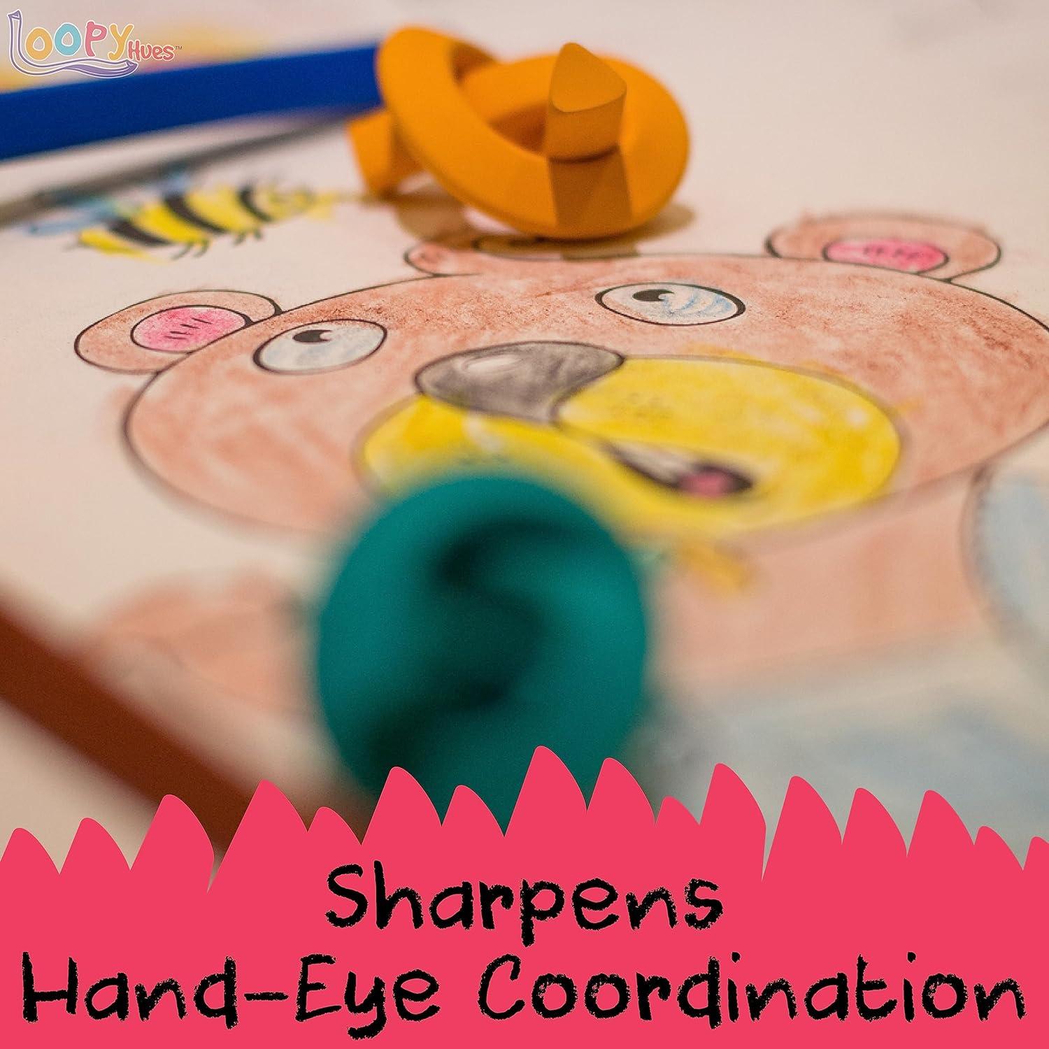 Crayones Flexibles Loopy Hues 124 Colores 3D Letras y Números