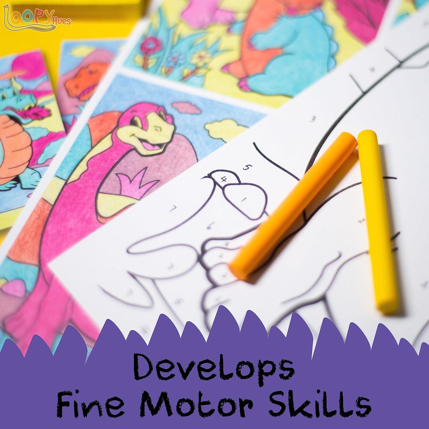 Crayones Flexibles Loopy Hues 124 Colores 3D Letras y Números