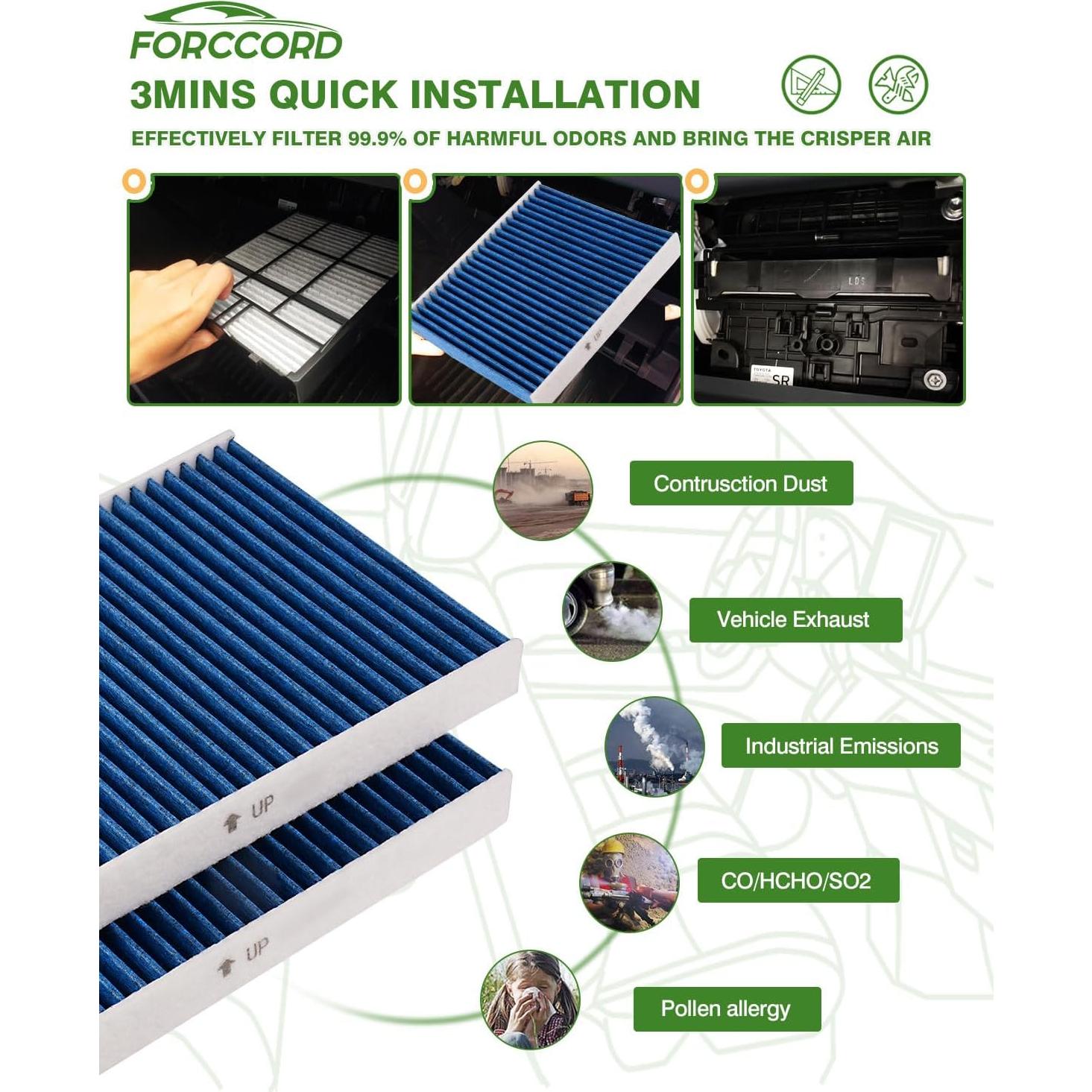 Combo Filtros de Aire Forccord para Chrysler Grand Caravan 2021-2026