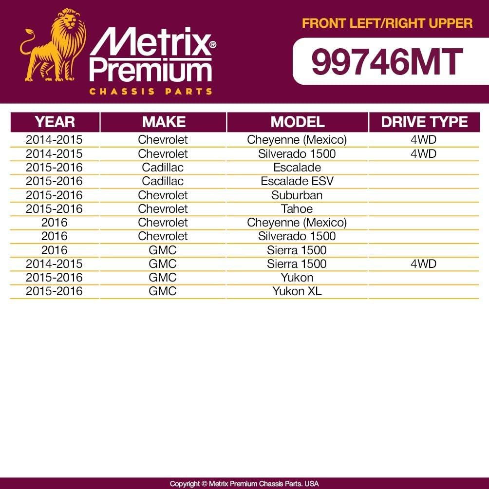 Brazo de Control Superior Metrix para Cadillac y Chevrolet 2015-2016