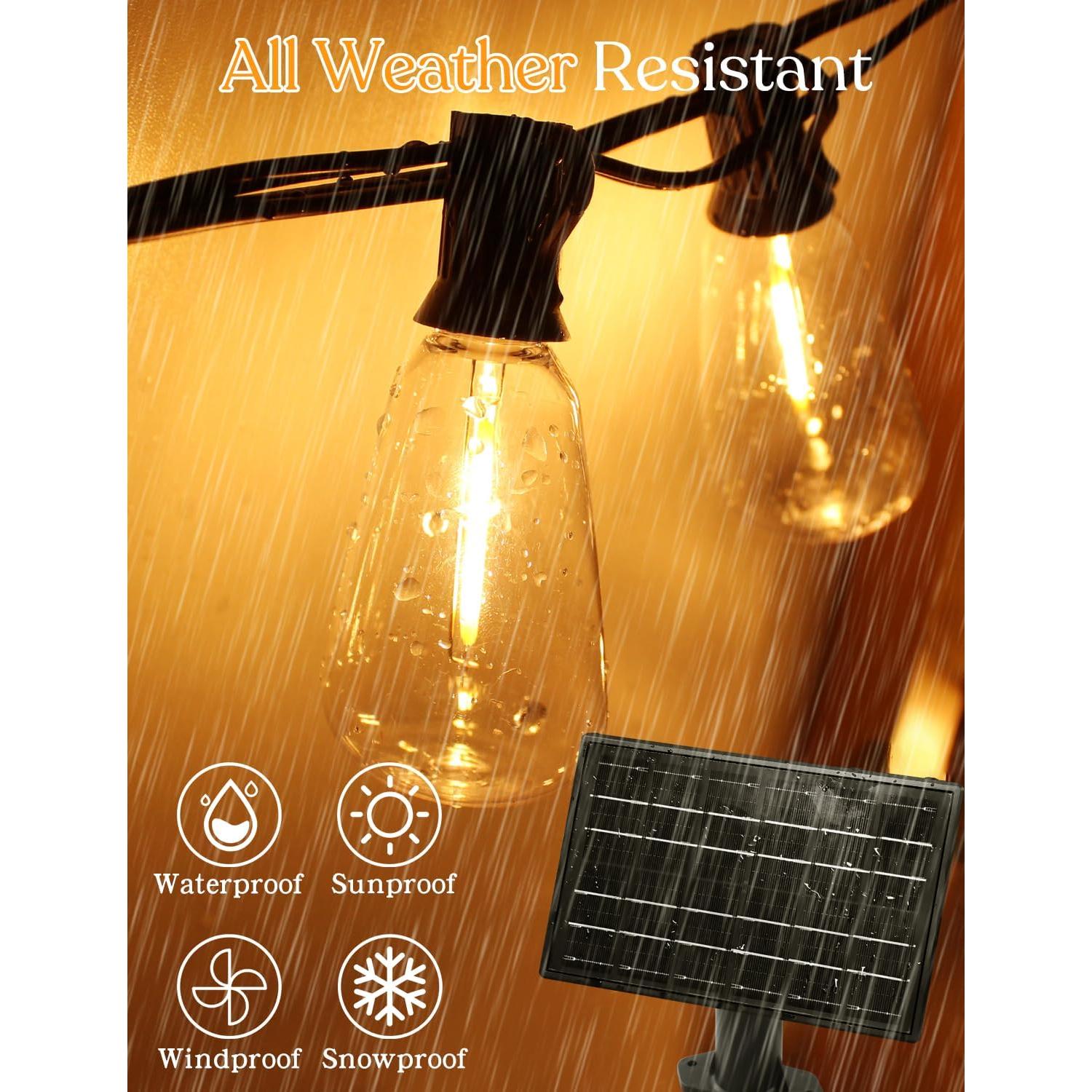 Cadena de Luces Solares 30m GHUSTAR con Control Remoto