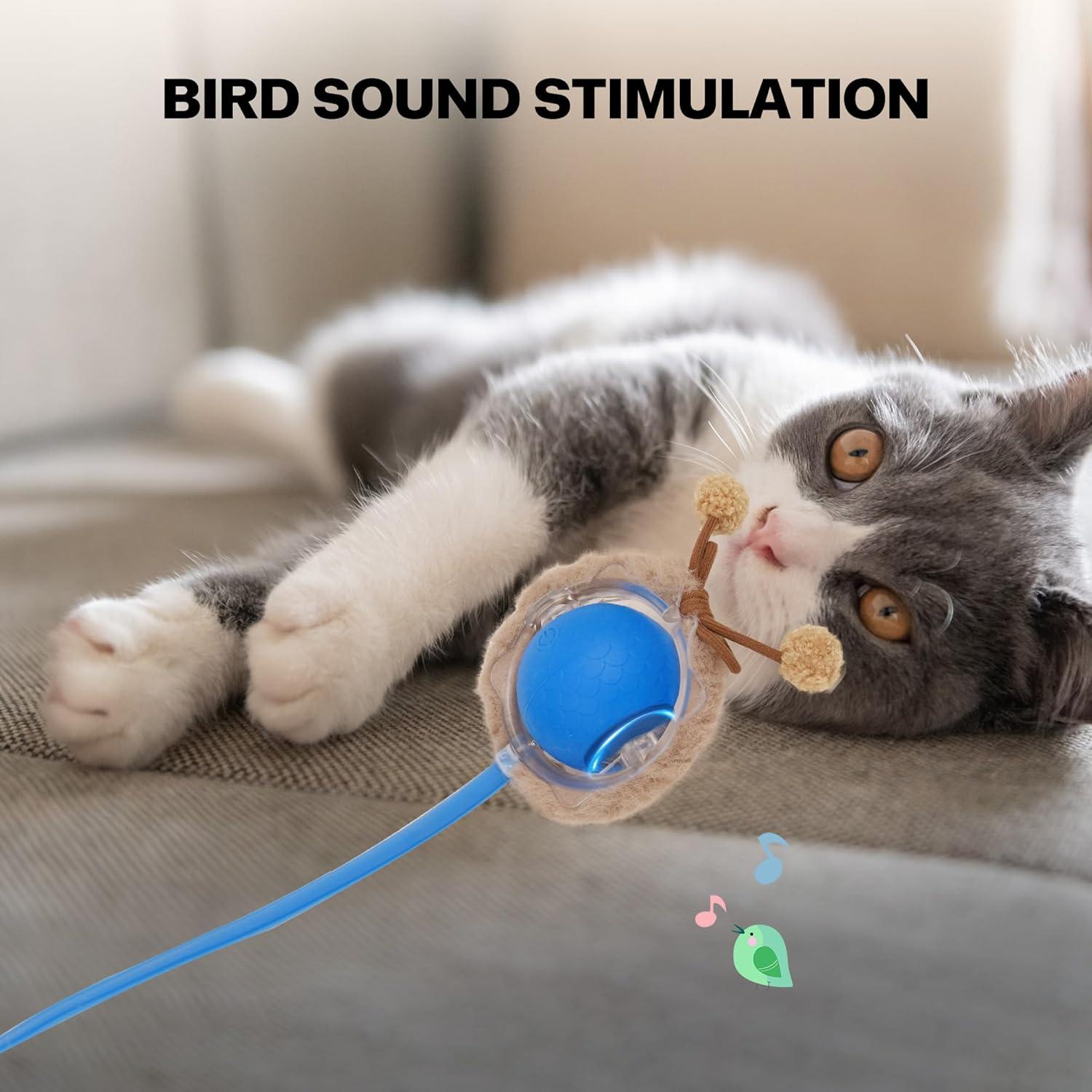 Bola Interactiva para Gatos Pet Prime Recargable con Luces y Sonidos