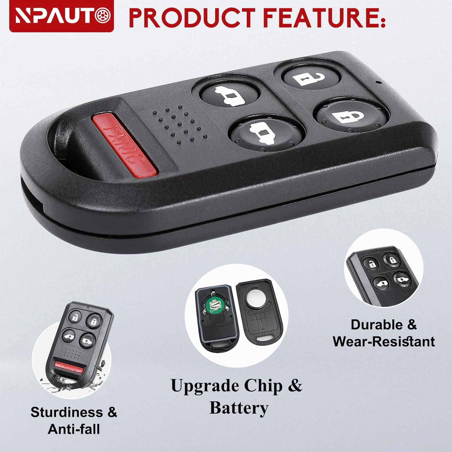 Llave Remota NPAUTO para Honda Odyssey 2005-2010 5 Botones