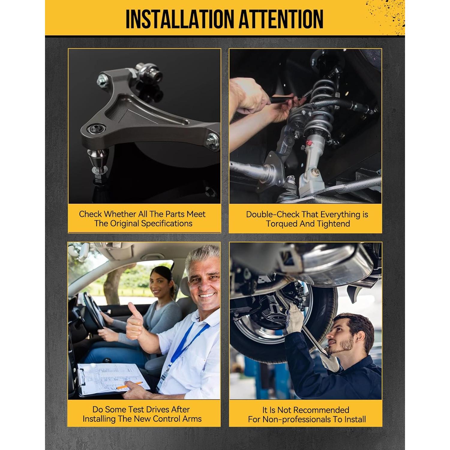 KAC Kit de Suspensión Inferior Frontal 4 Piezas para Jetta Golf GTI A3