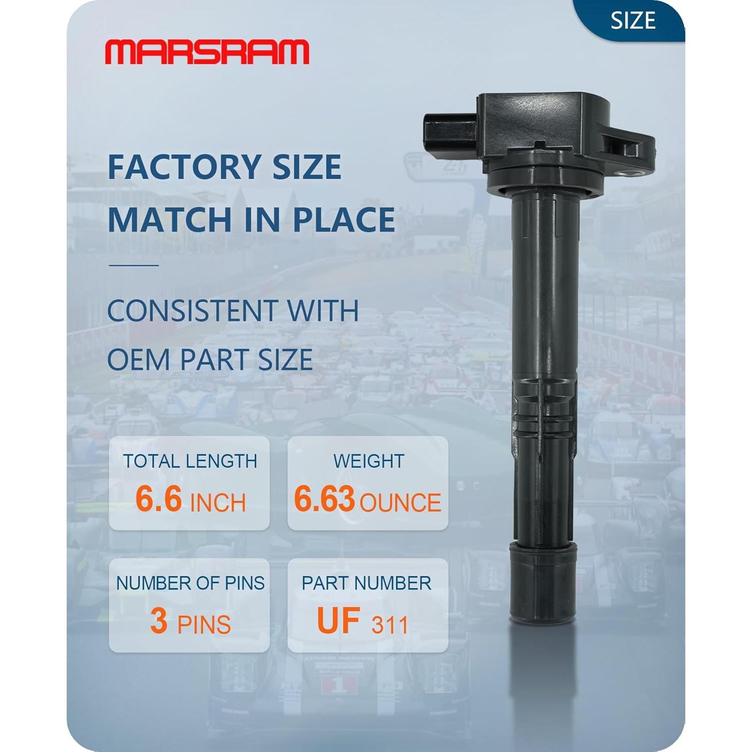 Paquete de 4 Bobinas de Encendido Marsram UF311 para Honda y Acura
