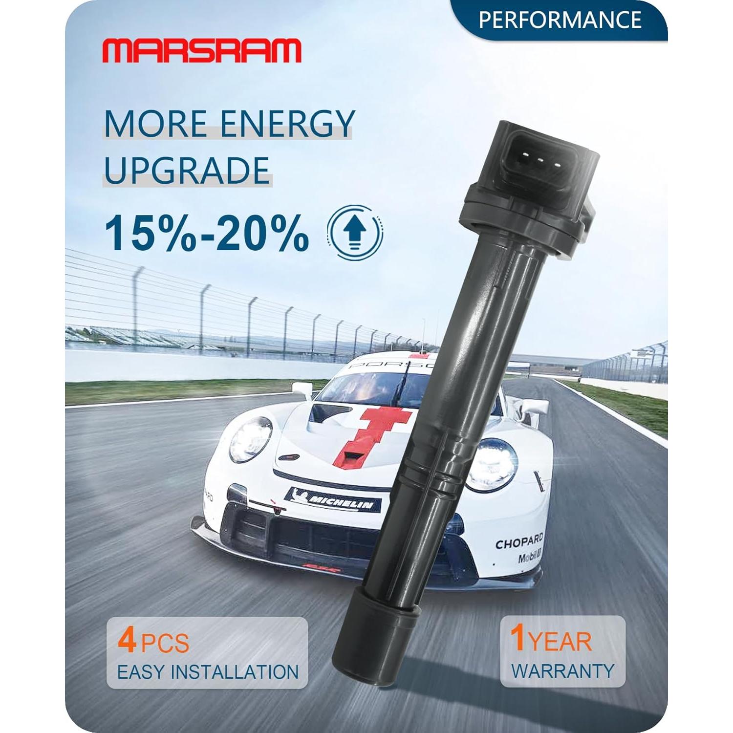 Paquete de 4 Bobinas de Encendido Marsram UF311 para Honda y Acura