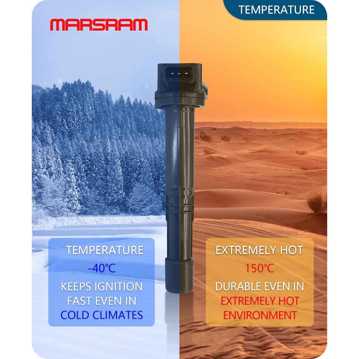 Paquete de 4 Bobinas de Encendido Marsram UF311 para Honda y Acura