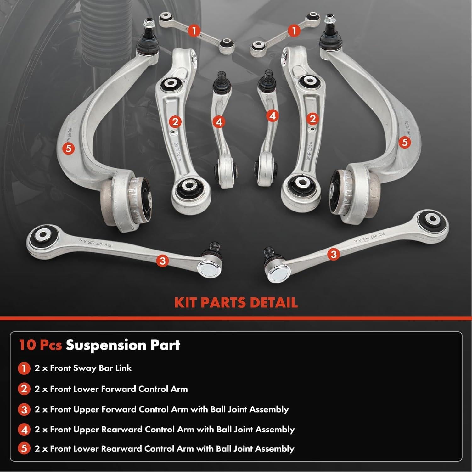 Conjunto de Brazo de Control A-Premium para Audi A4/A5/S4
