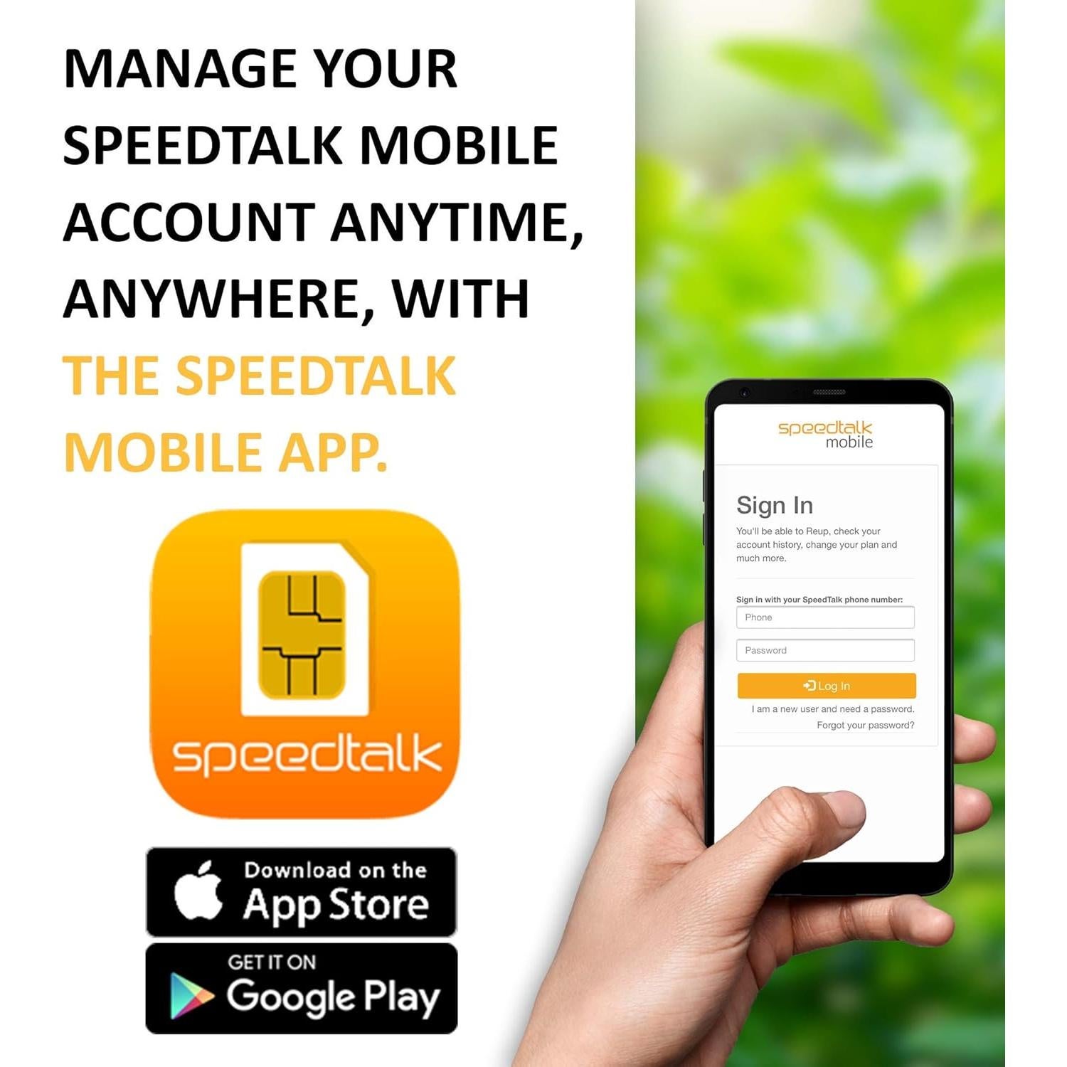 Tarjeta SIM SpeedTalk Mobile 6 meses para rastreadores GSM