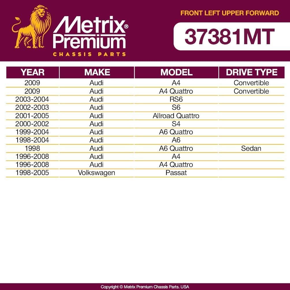 Brazo de Control Superior Frontal Izquierdo Metrix 37381MT