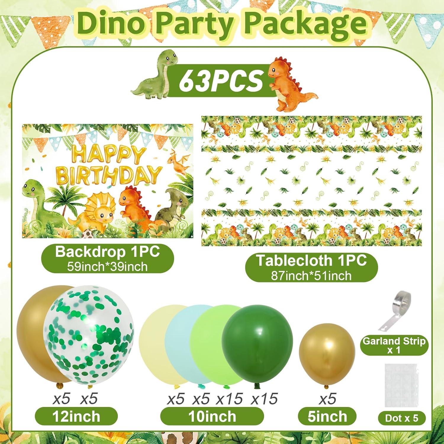Decoraciones de Cumpleaños Dinosaurio Staraise - Kit Completo