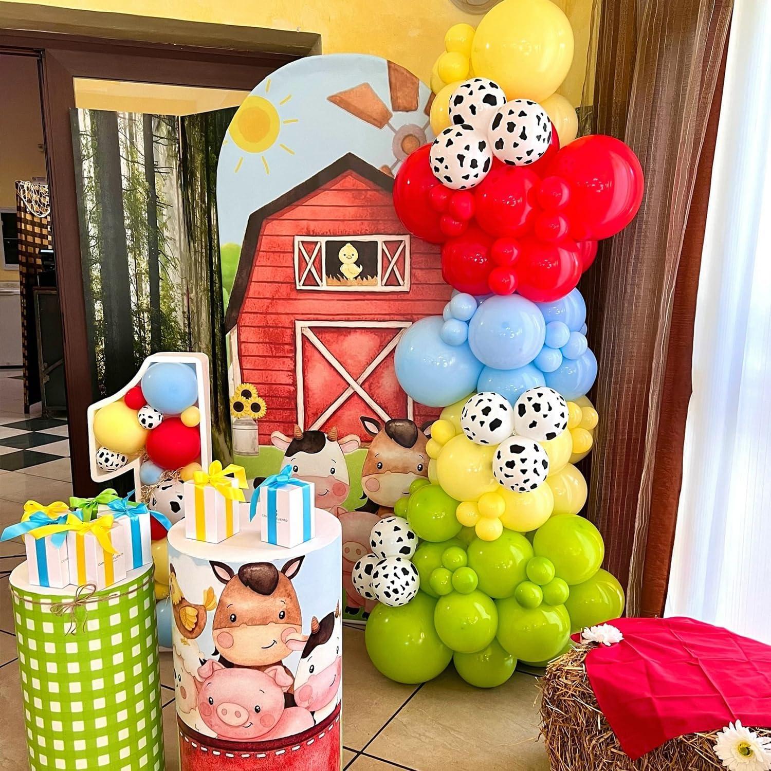 Kit de Arco de Globos de Animales de Granja UAEYW 138 Piezas