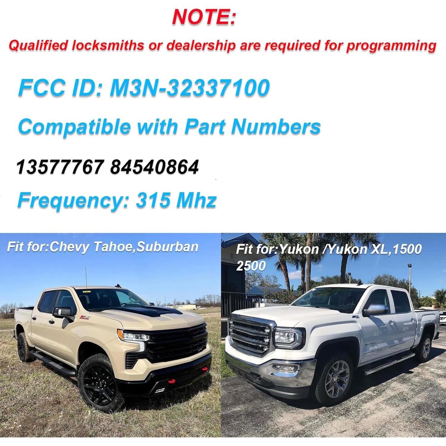 Control Remoto Llave Chevy Tahoe 2015-2020 Int-key