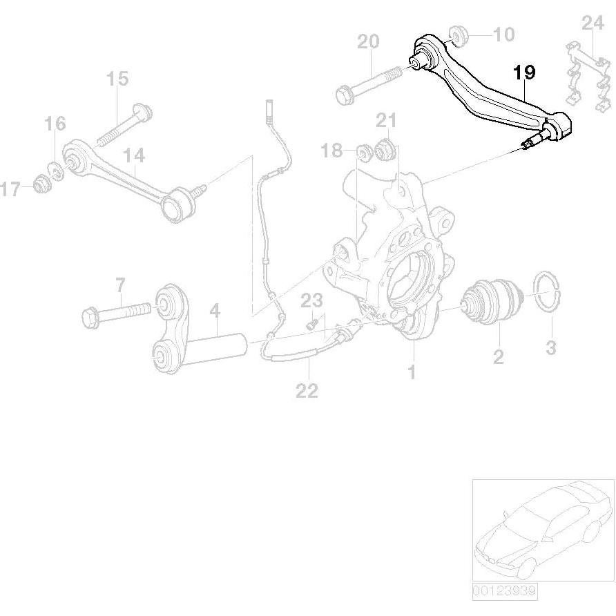 Brazos de Control Traseros Godspeed AK-099-D para BMW E39