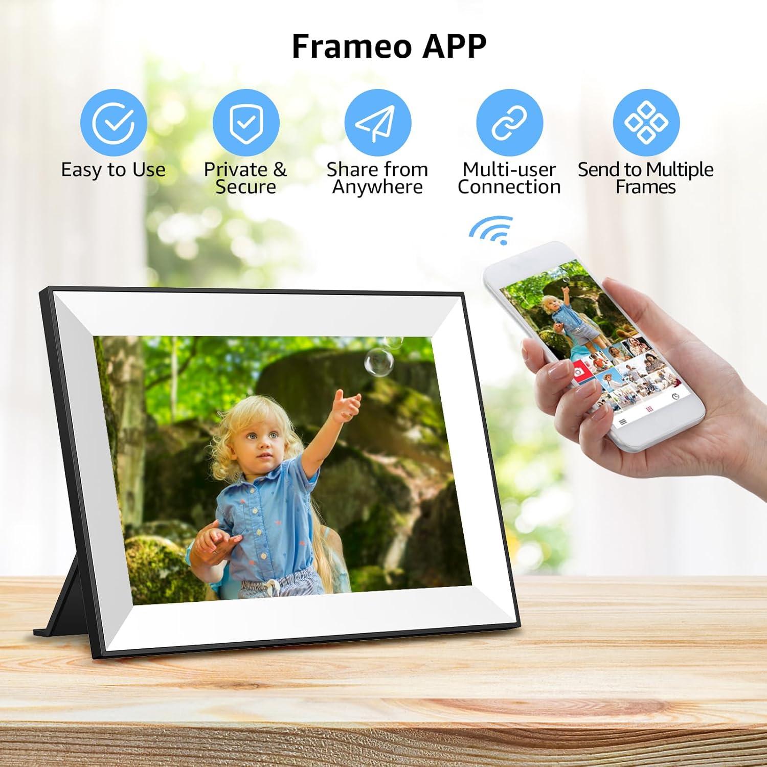 Marco Digital Frameo 10.1" WiFi Pantalla Táctil 16GB Blanco