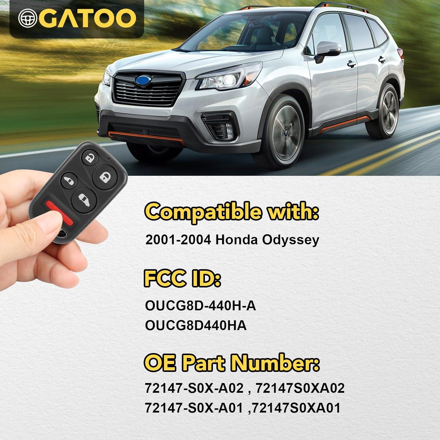 Llavero Control Remoto OGATOO para Honda Odyssey 2001-2004