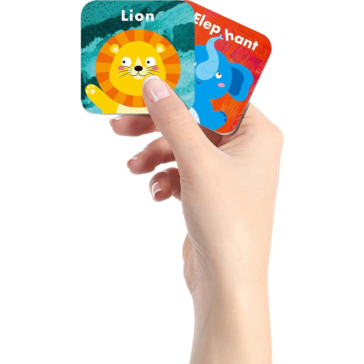 Juego de Emparejamiento de Animales Hebayy - 72 Tarjetas Flash