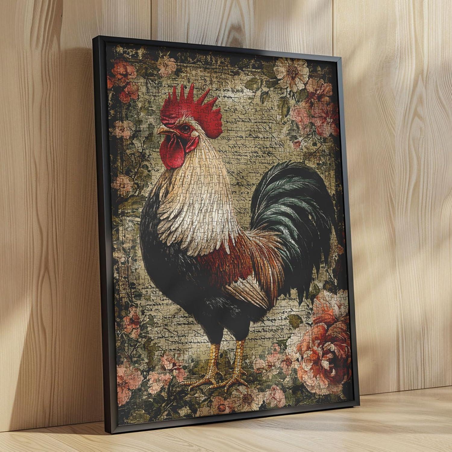 Rompecabezas Gallo Rústico 1000 Piezas 50 x 70 cm SepArt